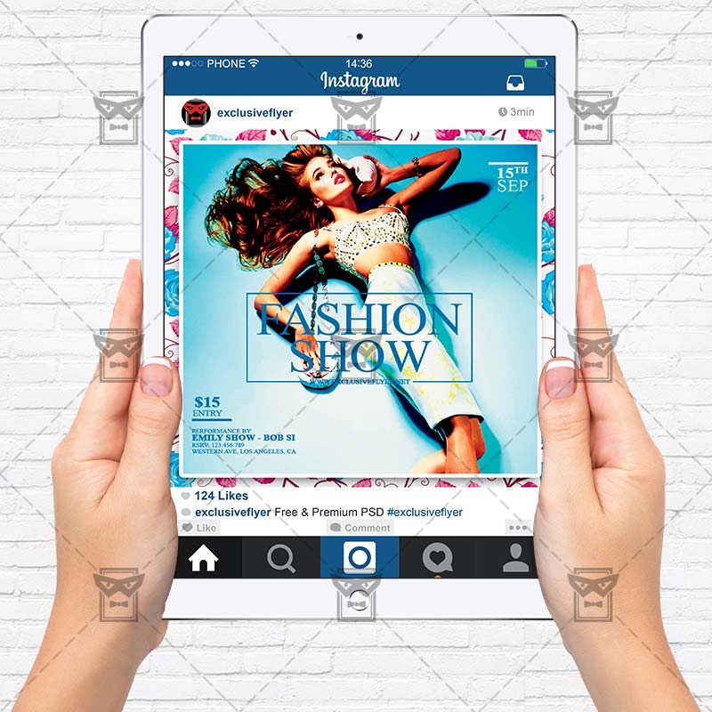 Fashion Show Premium Flyer Template Instagram Size Flyer Exclsiveflyer Free And Premium Instagram Ad Template Psd