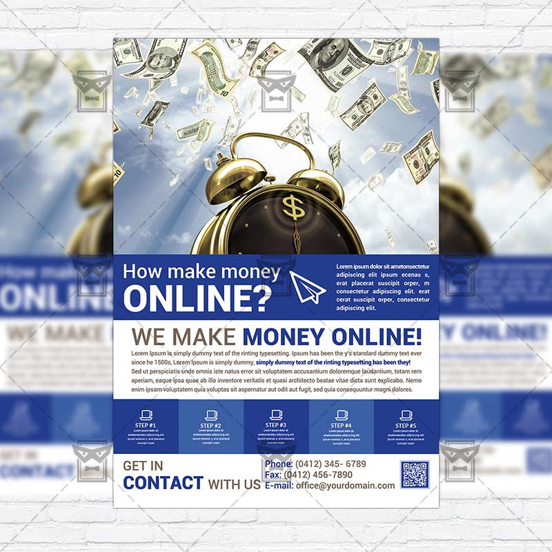 Make Money Online Premium Psd Business Flyer Template