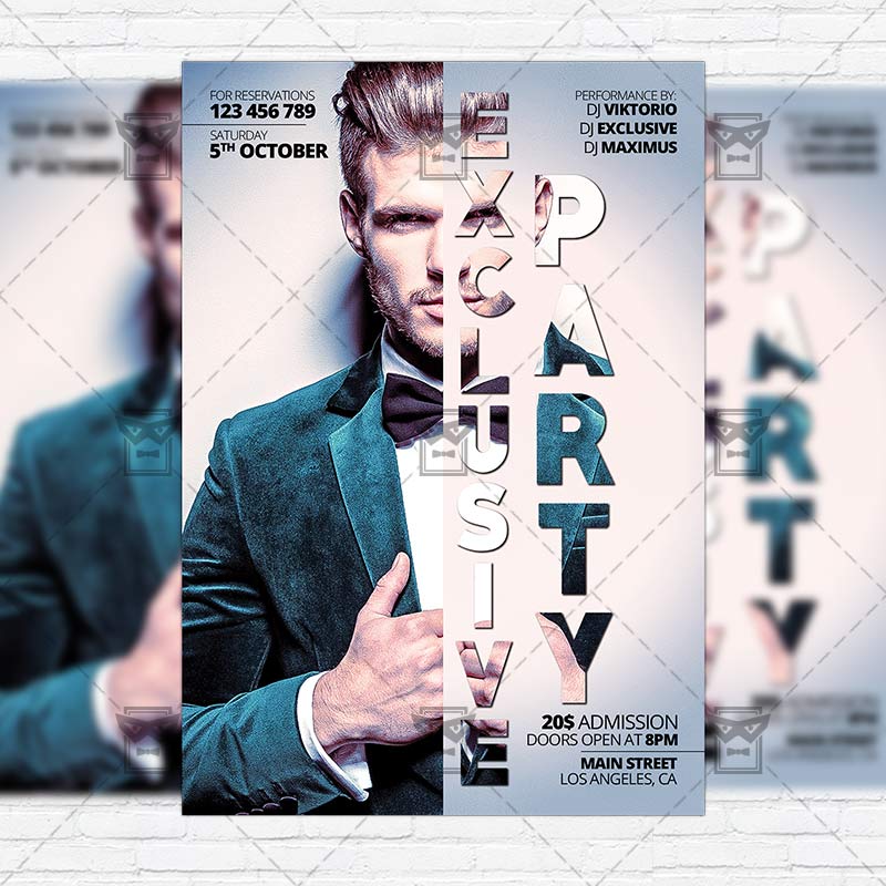 Exclusive Party Premium Flyer Template Instagram Size Flyer Exclsiveflyer Free And Instagram Flyer Template