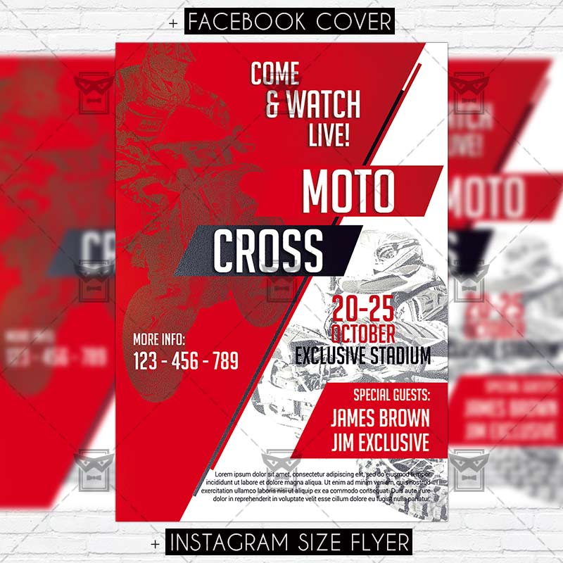 motocross premium psd flyer template exclsiveflyer free and