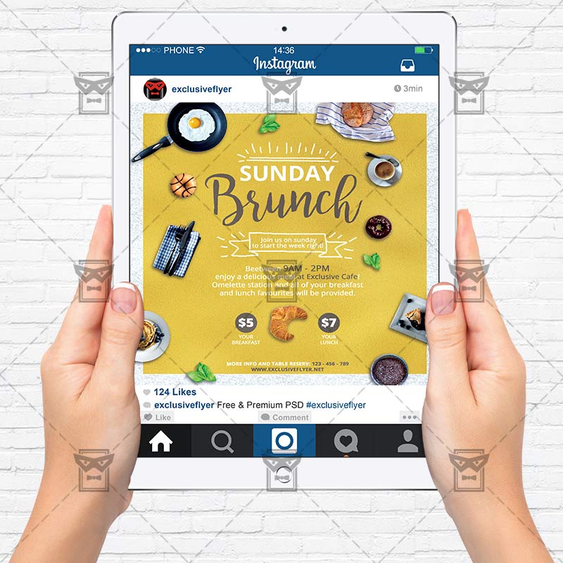 sunday brunch premium psd flyer template exclsiveflyer brunch template