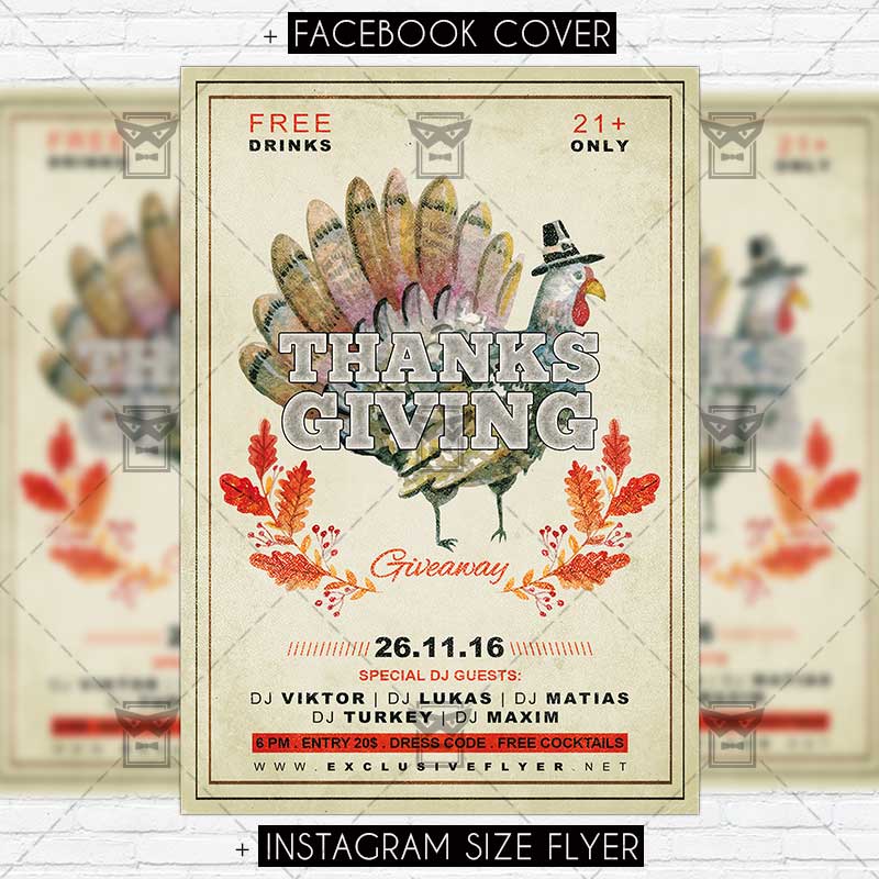 thanksgiving giveaway premium flyer