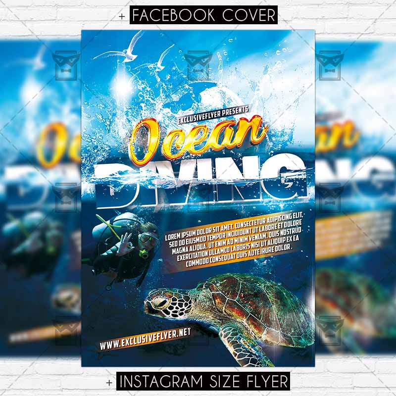 ocean diving premium flyer template exclsiveflyer free and diving flyers