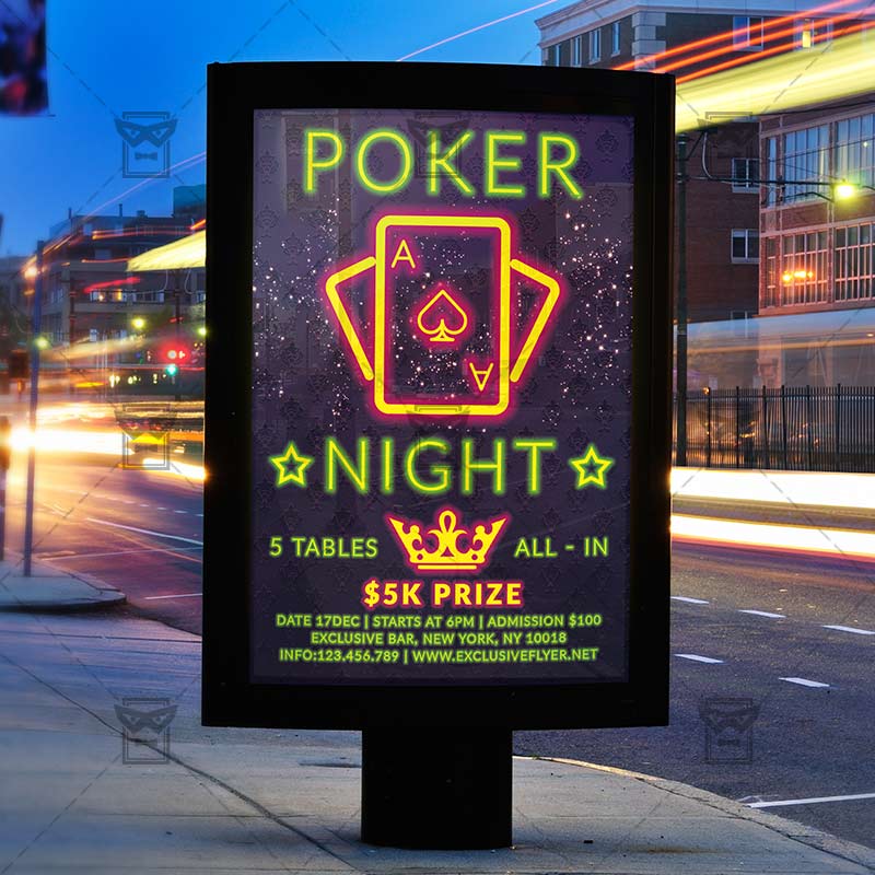 Poker flyer psd