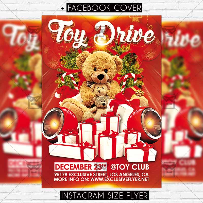 Toy Drive Premium Flyer Template ExclsiveFlyer Free and Premium