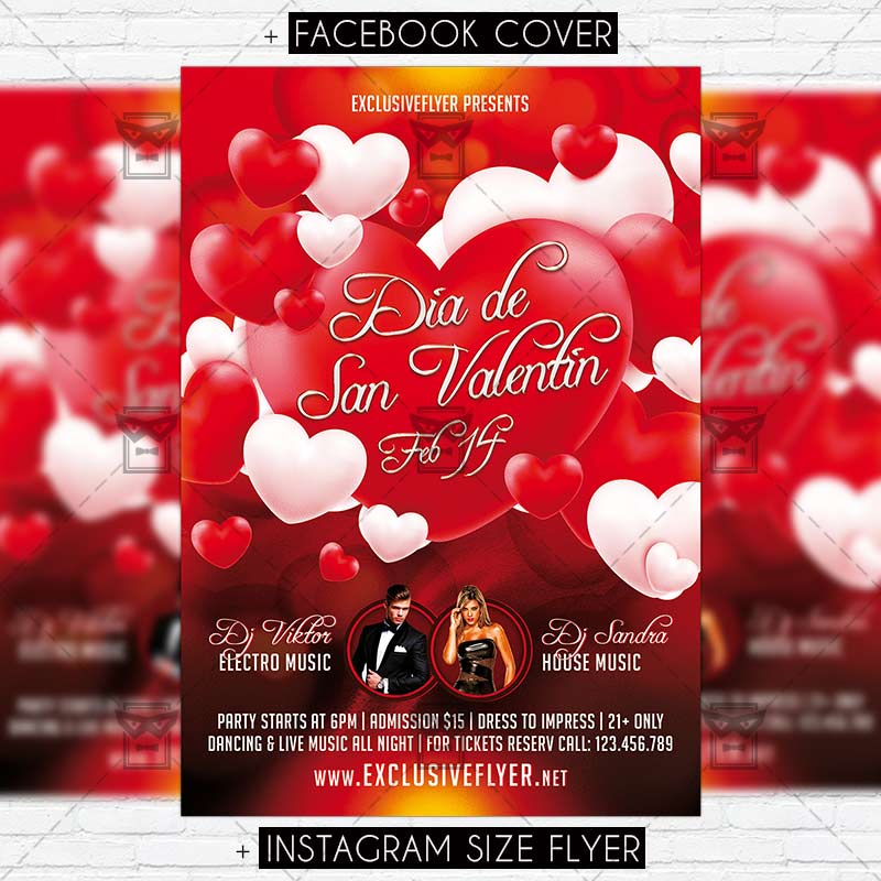dia de san valentin premium flyer template exclsiveflyer free san valentin flyer