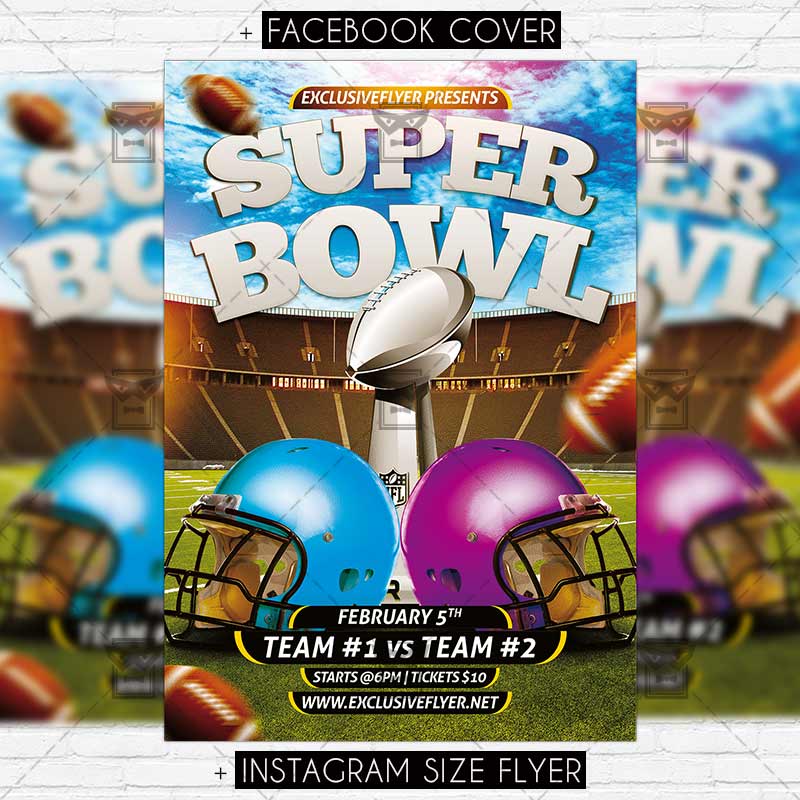 super bowl premium flyer template free super bowl flyers templates