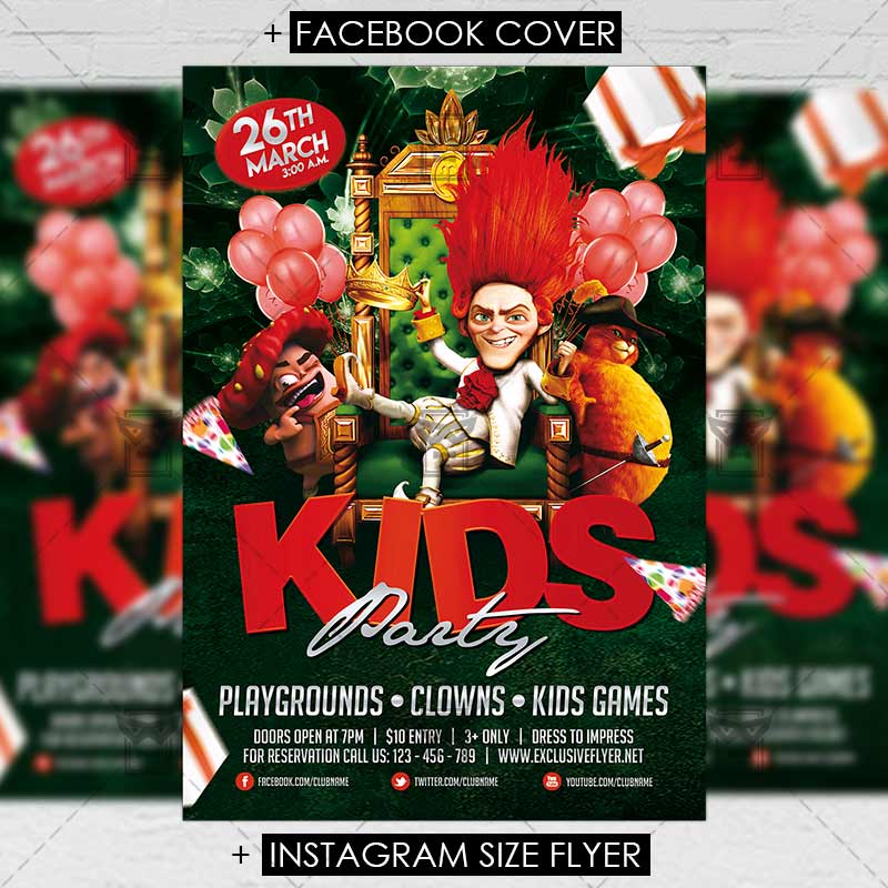 kids flyer template