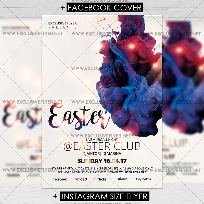 easter club flyer