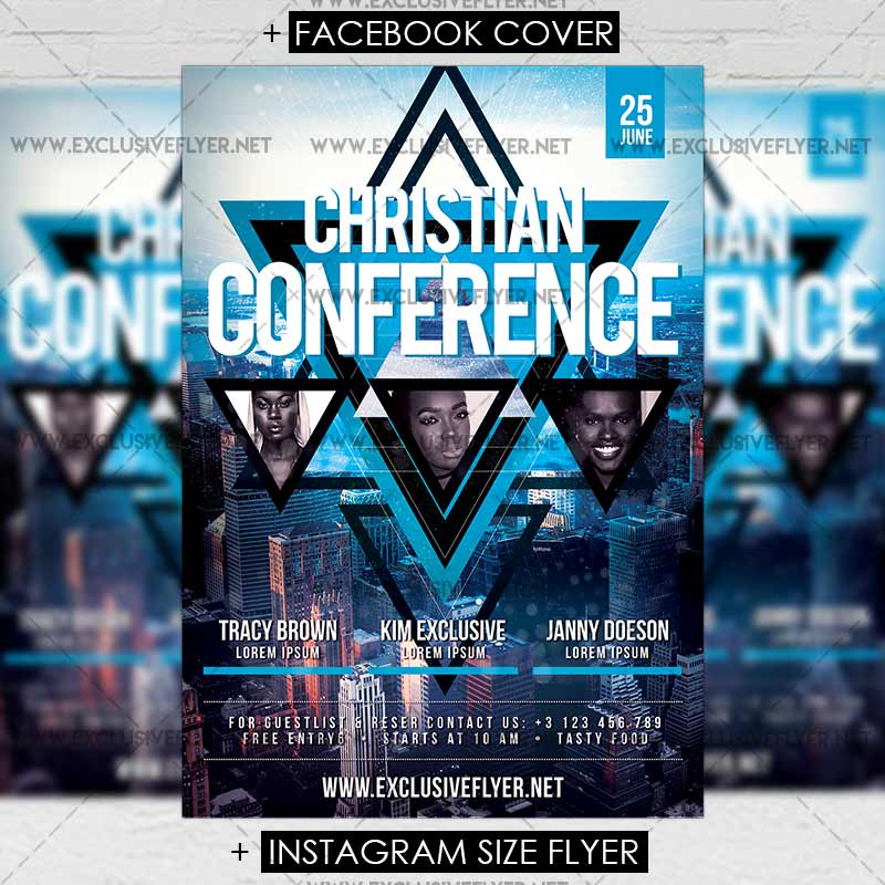 christian conference premium a5 flyer template exclsiveflyer