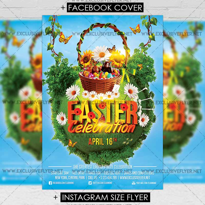 easter celebration premium a5 flyer template exclsiveflyer easter flyer