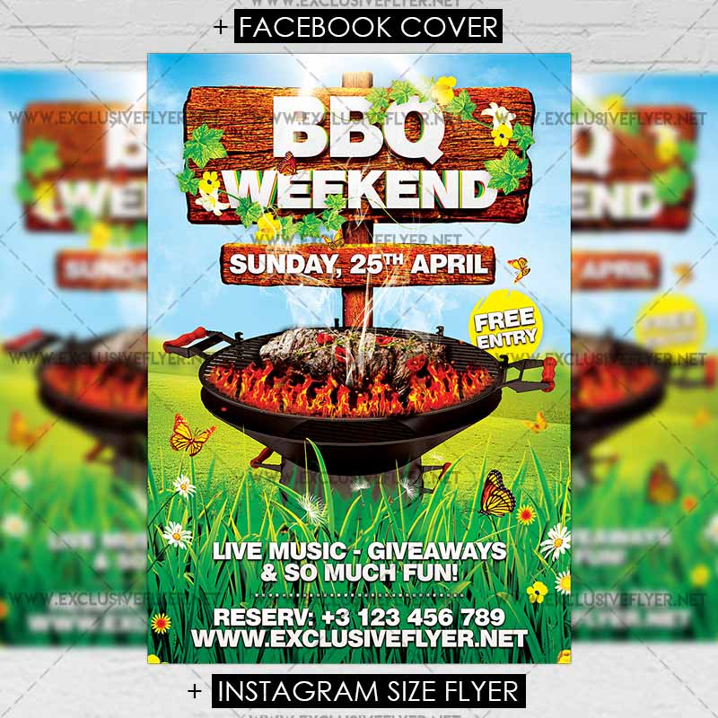 steak bbq premium a5 flyer template free bbq flyer templates