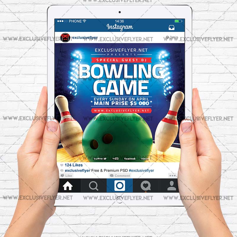 <strong>Bowling Tournament – Premium Flyer Template</strong> on Behance Bowling flyer template