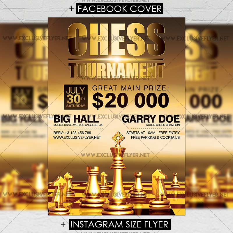 Chess Tournament Premium A5 Flyer Template Exclsiveflyer Free And Premium Psd Templates Tournament Flyer Template