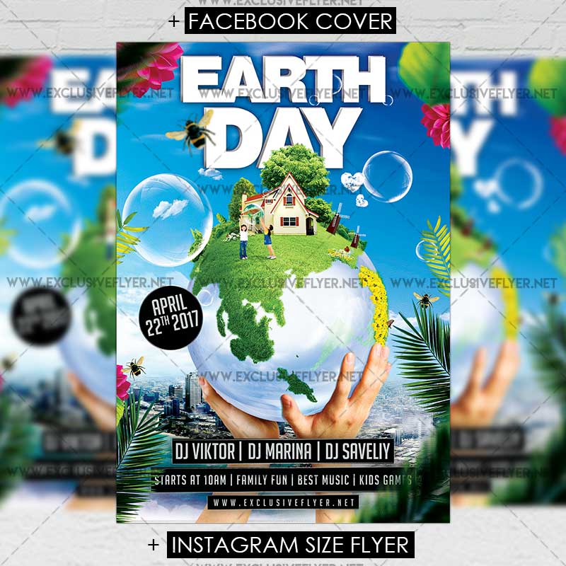 earth day celebration premium a5 flyer template exclsiveflyer earth flyer