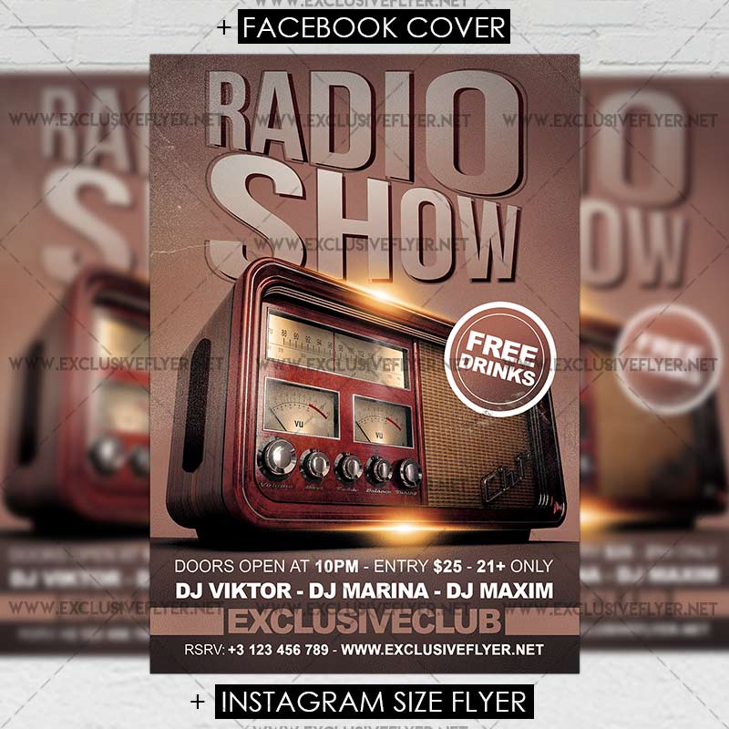 radio show premium a5 flyer template exclsiveflyer free and radio dj flyer