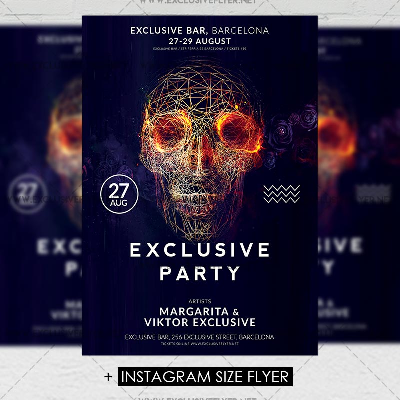 Exclusive Party Premium A5 Flyer Template Exclsiveflyer Free