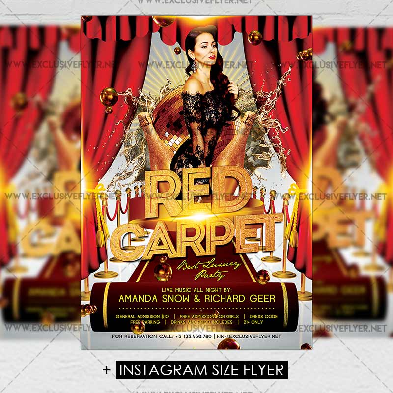 red carpet premium a5 flyer template exclsiveflyer free and re carpet flyer background