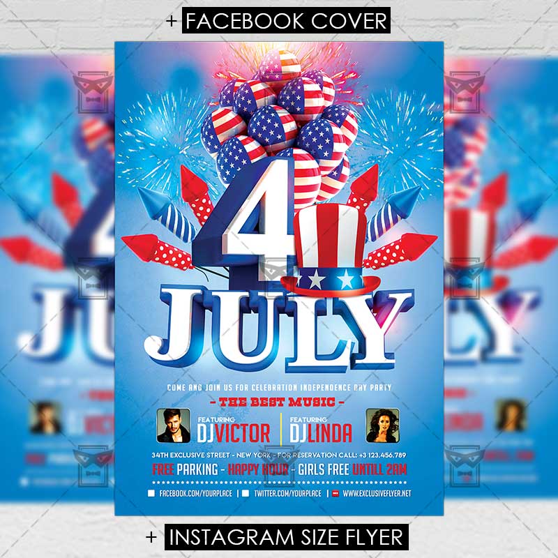 4th Of July Celebration Premium A5 Flyer Template Exclsiveflyer Free And Premium Psd Templates Celebration Flyer Template