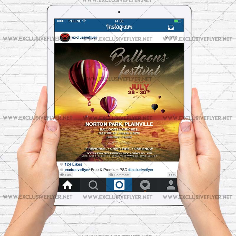 Balloons Festival Premium A5 Flyer Template ExclsiveFlyer Free