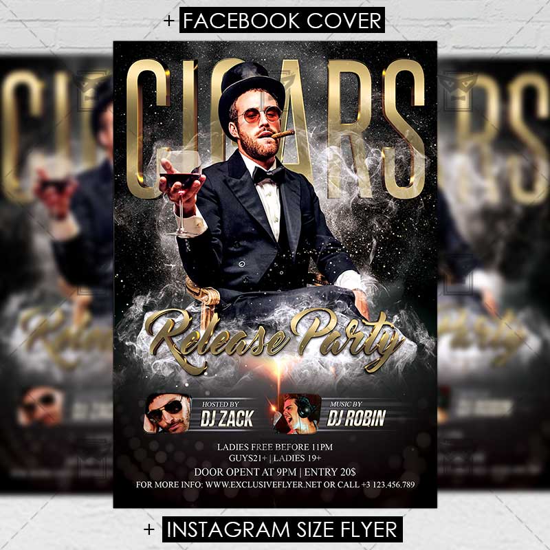 cigars party premium a5 flyer template exclsiveflyer free and cigar sales flyers