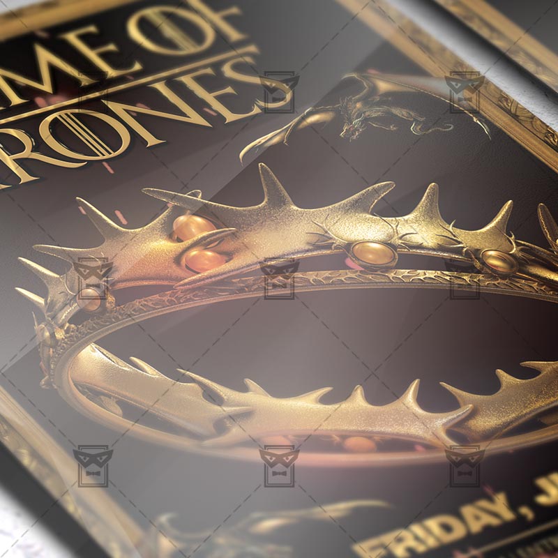 Game Of Thrones Night Premium A5 Flyer Template Exclsiveflyer Free And Premium Psd Templates Of Thrones Photoshop Template
