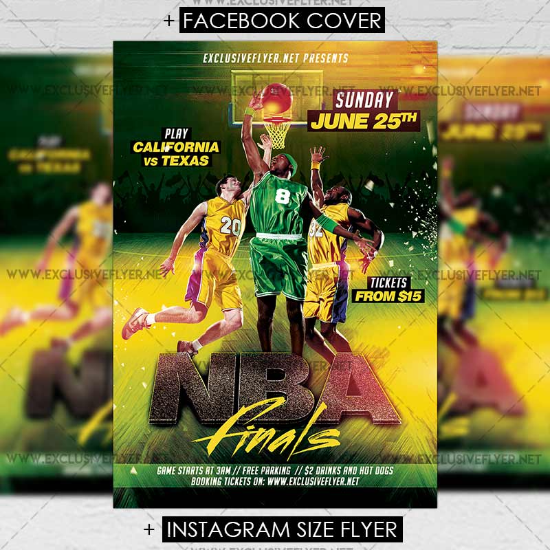 nba finals premium a5 flyer template exclsiveflyer free and nba flyers psd download