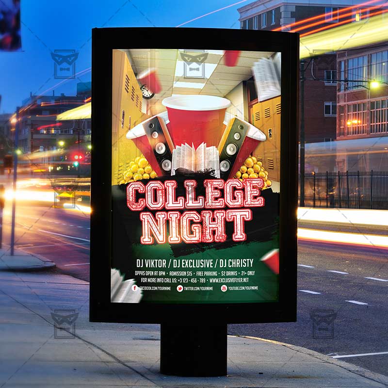 college night premium a5 flyer template exclsiveflyer college party flyer