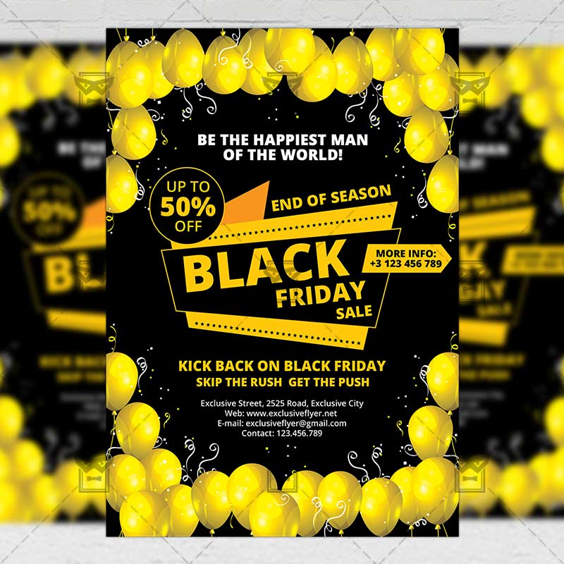 Black Friday Sale Community A5 Flyer Template ExclsiveFlyer Free