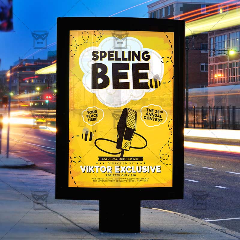 spelling bee contest school a5 flyer template exclsiveflyer free and premium psd templates competition flyers templates