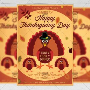 Download Happy Thanksgiving Day PSD Flyer Template Now