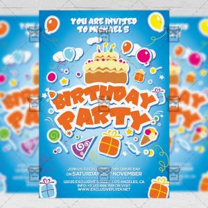 Download Kids Birthday PSD Invitation Card Template Now
