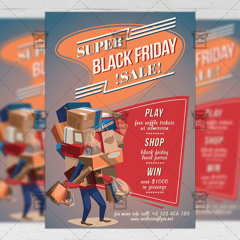 Download Super Black Friday Sale – Community A5 PSD Flyer Template