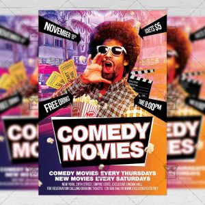 Download Comedy Movies PSD Flyer/Poster Template Now