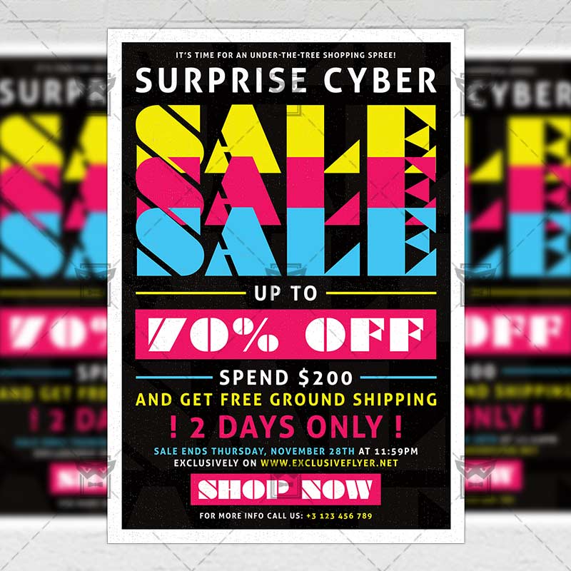 cyber sale community a5 flyer template exclsiveflyer free and shipping flyer templates free download