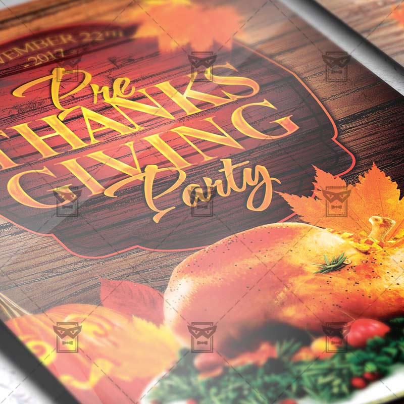 pre thanksgiving party seasonal a5 flyer poster template casino thanksgiving giveaway flyer