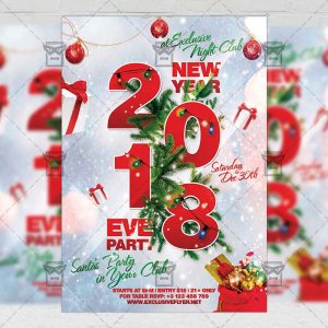Download 2018 New Year Eve PSD Flyer Template Now