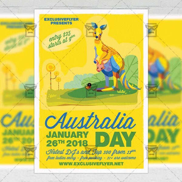 Download Australia Independence Day Party PSD Flyer Template Now