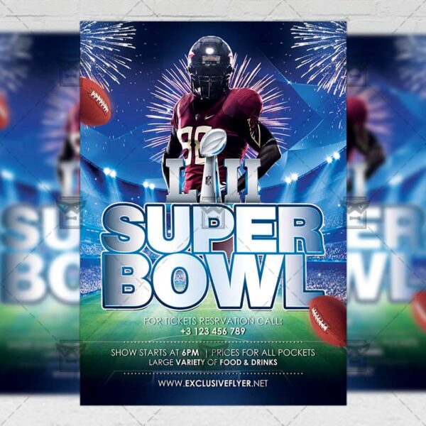 Super Bowl Sport A5 Flyer Template ExclsiveFlyer Free And Premium 