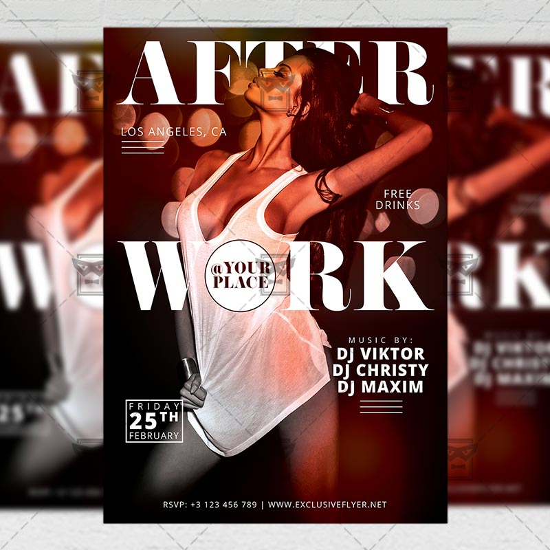 after work party club a5 flyer template exclsiveflyer free and