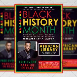 Download Black History Month Event PSD Flyer Template Now