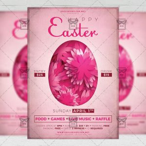 Download Happy Easter PSD Flyer Template Now