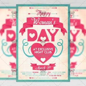Download Happy Woman's Day PSD Flyer Template Now
