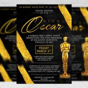 Download Oscar Night PSD Flyer Template Now