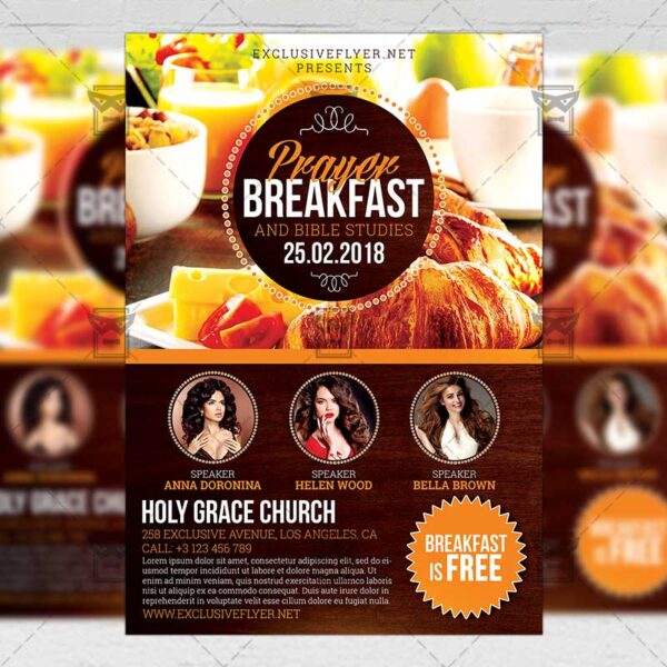 Download Prayer Breakfast PSD Flyer Template Now
