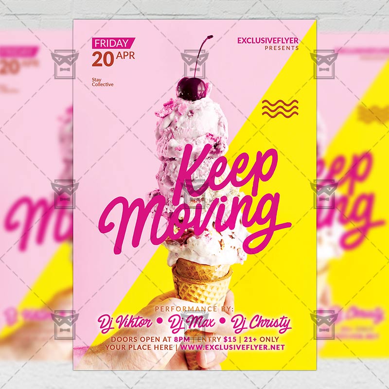 keep moving club a5 flyer template moving flyer template