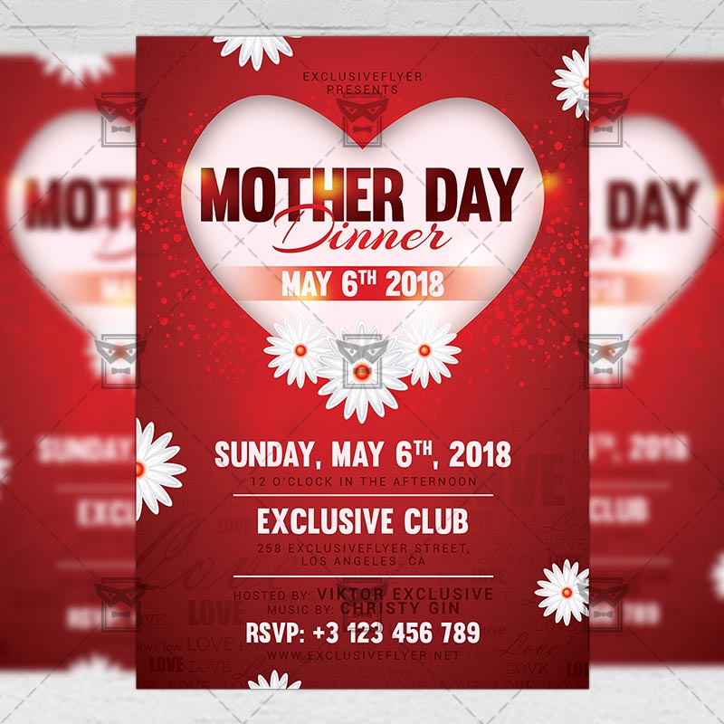 s day dinner flyer template