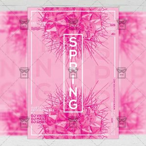 Download Spring Pop Art Party PSD Flyer Template Now