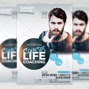 Download Life Coaching Courses PSD Flyer Template Now