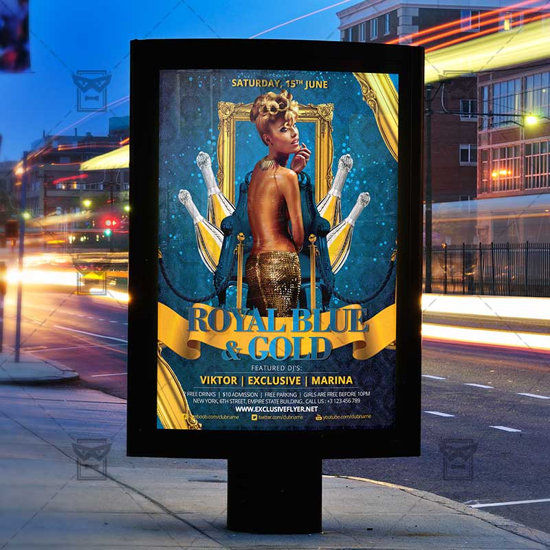 blue and gold flyer template pike productoseb co
